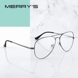 MERRYS DESIGN Men Classic Pilot Glasses Frame Women Fashion Myopia Prescription Glasses Frames Optical Eyewear S2489