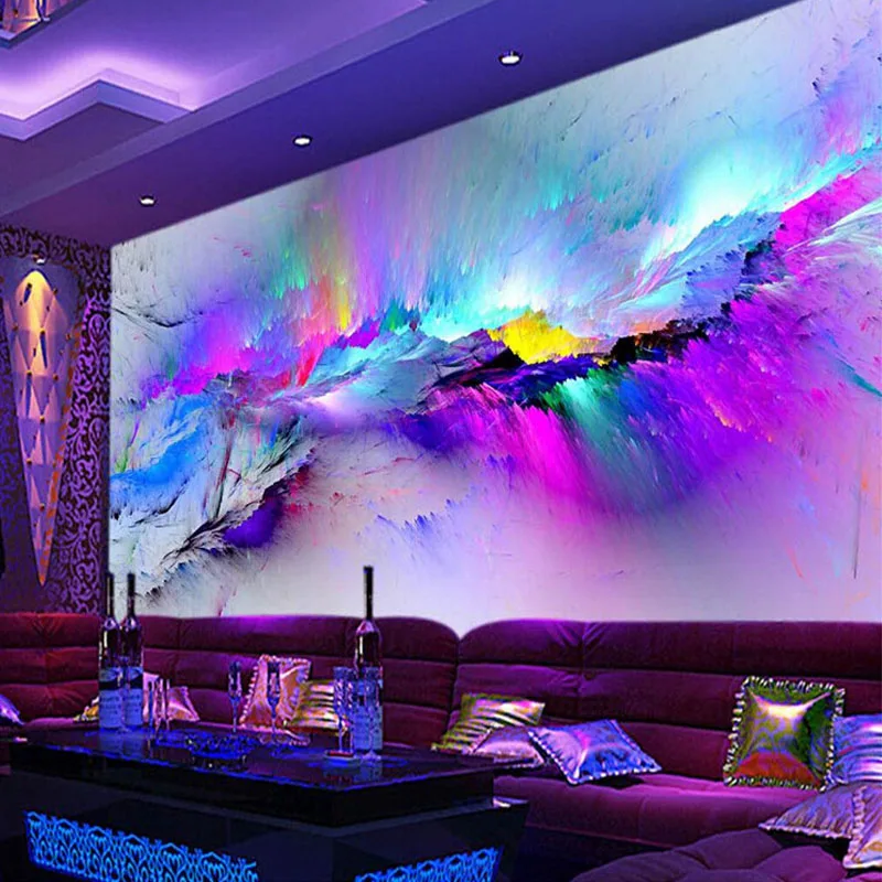 

Custom Photo Wallpaper Modern Color Abstract Art Wall Painting Living Room Cafe Bar KTV Mural Wallpaper Decor Papel De Parede 3D