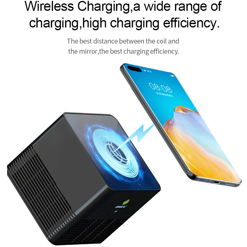 OMIKAI K1 Android 10 Wireless Charging Smart TV Box 6K HD 5G Dual Wifi 1000M LAN BT5.0 HDR 4G 32G Android10 Media Player Youtube