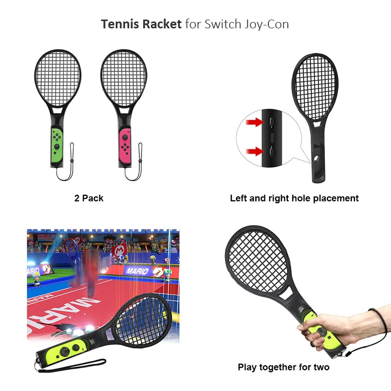 Accesorios de juego de Control de movimiento 10 en 1 para Nintendo Switch Golf Club, juego de pulsera de baile, raqueta de tenis para NS Switch OLED