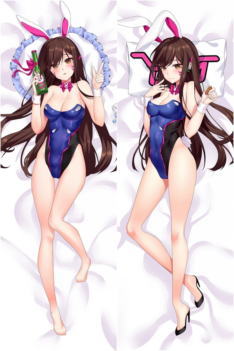 Ow Dva Cosplay Dakimakura Kussensloop Knuffelen Body