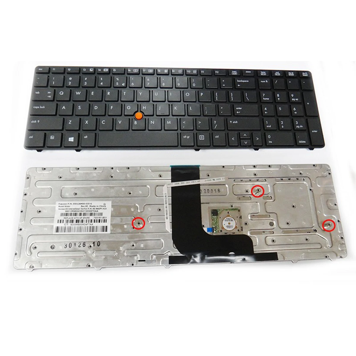 para hp Elitebook 8560w 8570w com Teclado Quadro sem Retroiluminado Novo