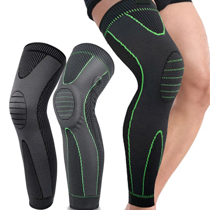 

1Pair Sport Full Leg Compression Sleeves Knee Braces Support Protector for Weightlifting Arthritis Joint Pain Relief Muscle Tear