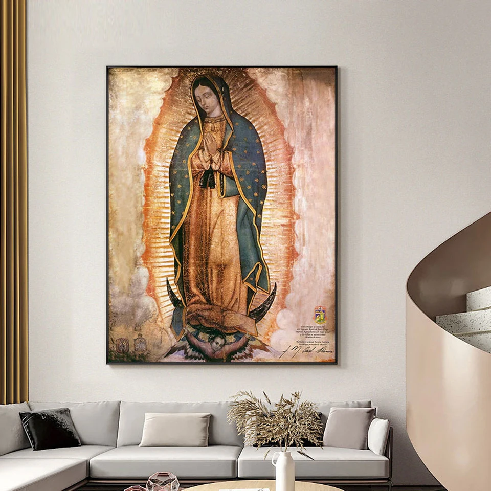 Embroidery Handicraft 5D Diy Diamond Painting Cross Stitch kits Guadalupe Lady religious painting Full Square round rhinestone