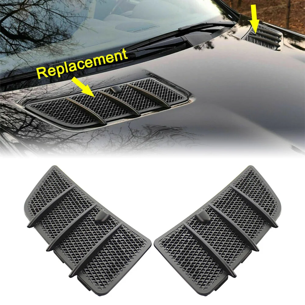 1 Pair Car Hood Air Vent Grille Cover For Mercedes Benz W164 GL350 GL450 ML350 ML450 2008 2009 2010 2011 ABS Plastic