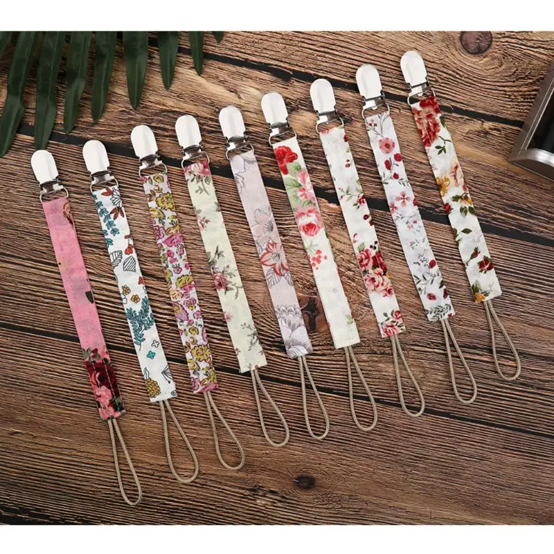 Baby Pacifier Clip Chain Cotton Linen Holder Pacifier Soother Clips Leash Belt Nipple Holder For Infant Feeding Dropshipping