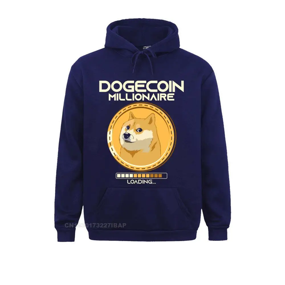 Dogecoin Millionaire Loading Funny Crypto Cryptocurrency Pullover Hoodie Sweatshirts Summer Hoodies Brand Hoods Hip Hop Men's