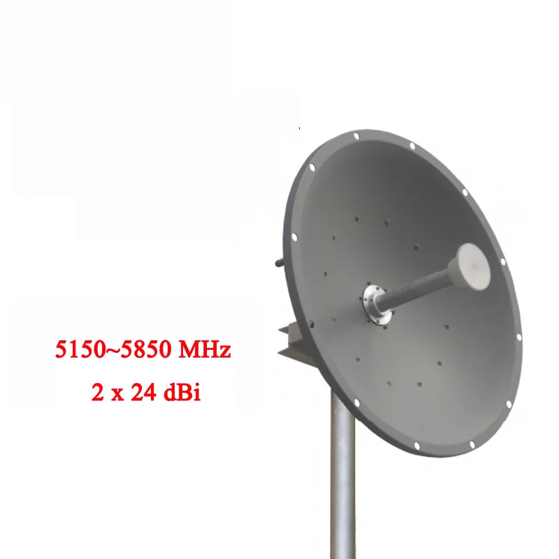 Imagem -02 - Antena Parabólica de Dupla Rotação Mimo para Sinal Remoto Ubnt Compatível 5.8g 2x24dbi 51505850mhz