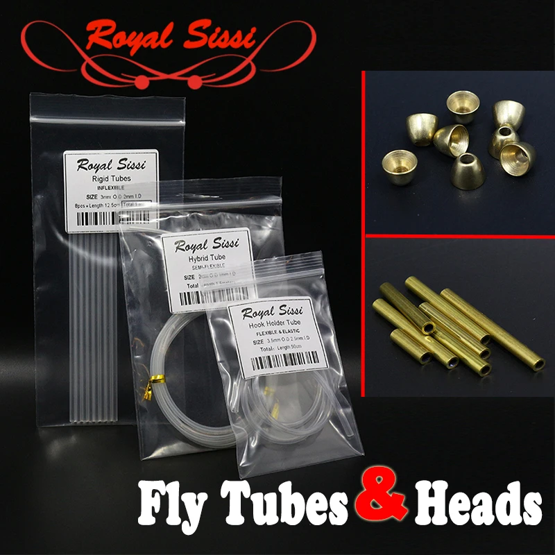 Royal Sissi salmon&stealhead tube fly tying materials fly tying plastic tubes brass tubes coneheads tube fly fishing accessories