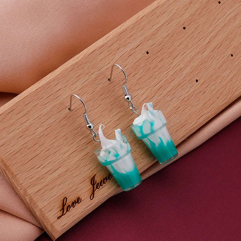 Neue Mode Emaille Kirsche Bier Dinosaurier Schmetterling Baumeln Ohrringe für Frauen Cartoon Design 3D Würfel Ohrringe Lustige Schmuck – Detail 24