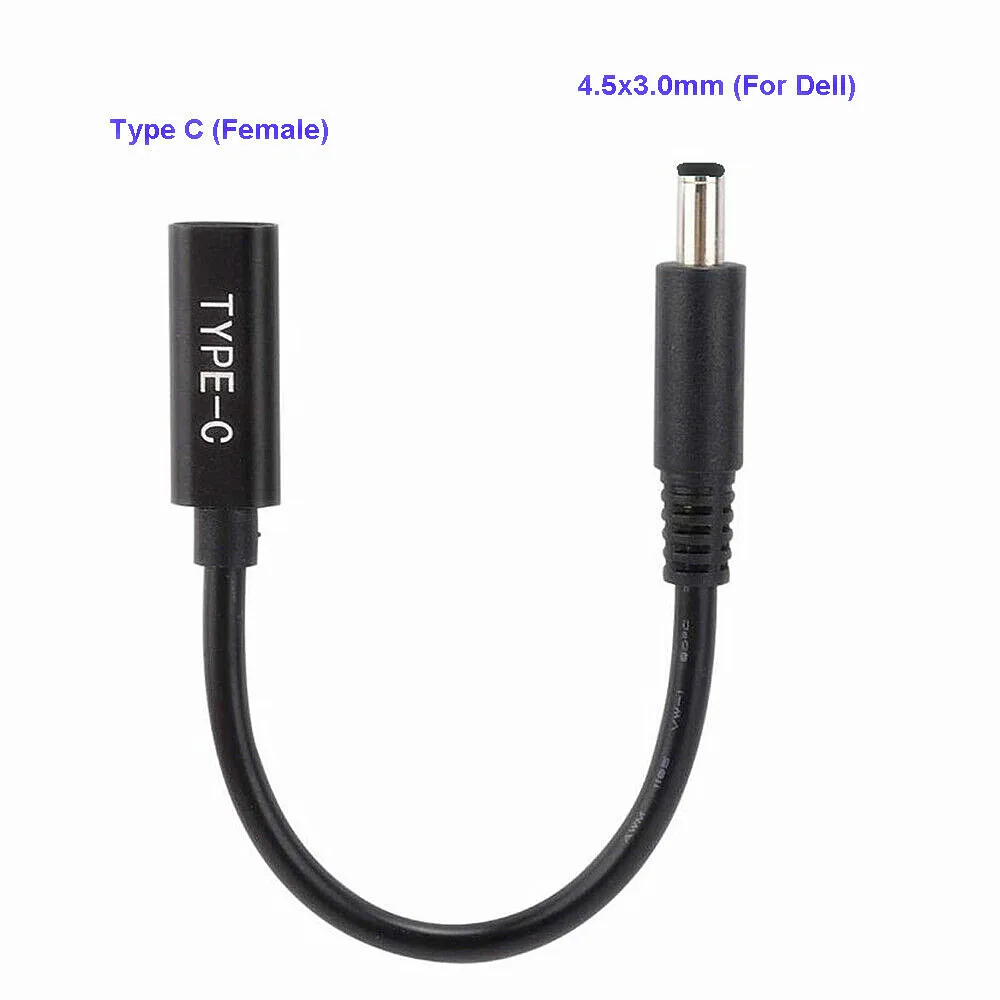 Laptop Cáp Sạc Nhanh PD Nữ USB-C Loại C DC 4.5X3.0X0.6 Mm Cho DELL 65W XPS L321X, XPS L322X P29G Series