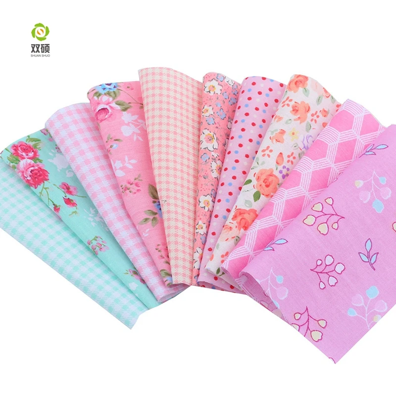 

Shuanshuo 50 different design Printed Floral Cotton Fabric for Patchwork, Sewing Tissue to Patchwork,Quilting Squares Bundles