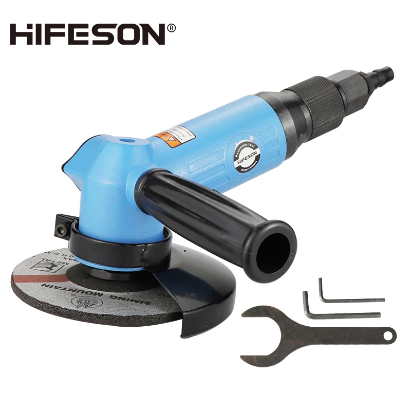 

HIFESON 120C Pneumatic Angle Grinder 120 ° Rotary Speed Regulating Switch Large Torque Grinder Grinding Wheel Polishing Machine