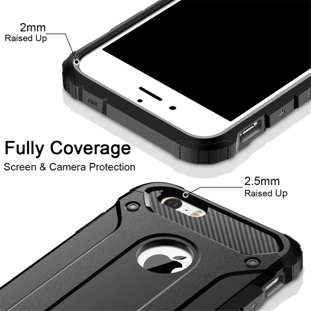 Funda armadura de capa robusta Coque Funda para iPhone 12 Mini 11 Pro XS Max XR X 5S 5 SE 2020 6 6S 7 8 Plus Funda resistente a prueba de golpes