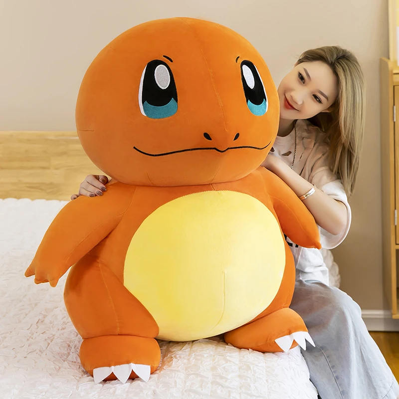 Big Size Charmander Stuffed Toy Plush Doll Charizard Pokemon Pikachu Squirtle Bulbasaur Pillow Cushion Large Size Christmas Gift