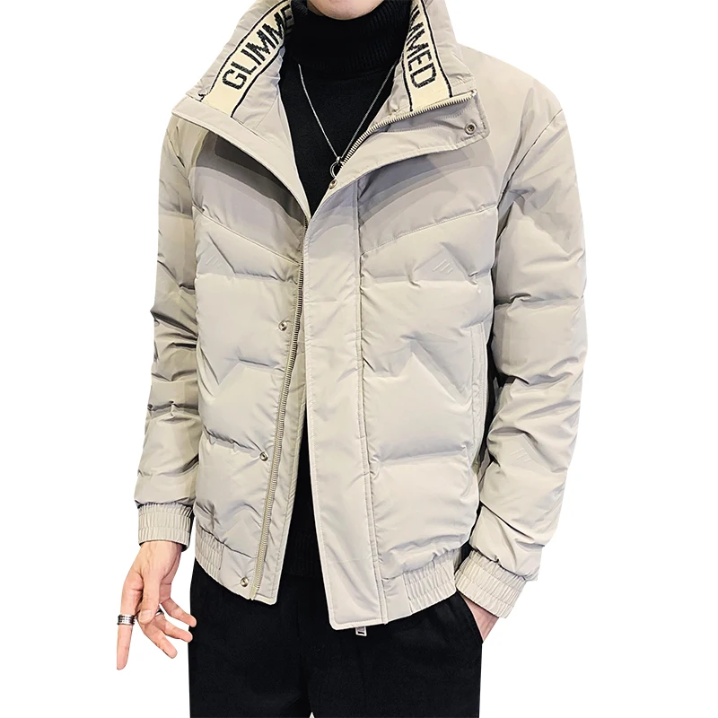 2021 new style Down jacket men\'s warm winter coat loose fashion men\'s stand-up collar down jacket for boyfriend working shopping