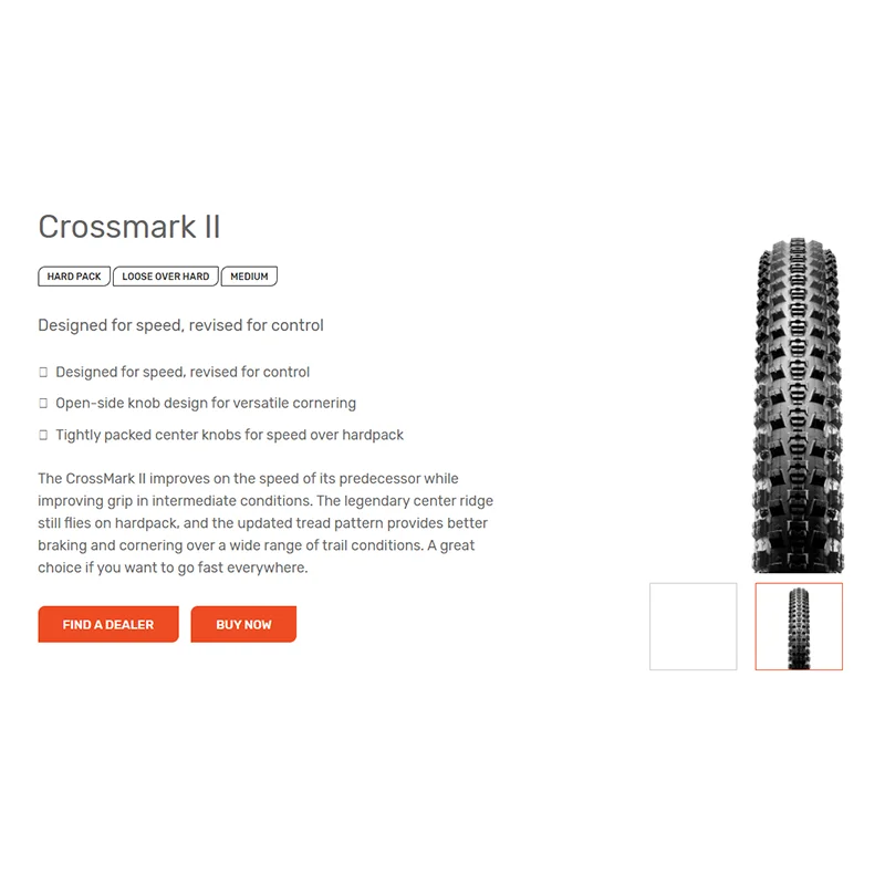 MAXXIS CrossMark II  MTB Tires 26*2.1/2.25 27.5x2.1/2.25 29x2.1/2.25 EXO Protection TR Tubeless Ready for XC Racing Bike Parts