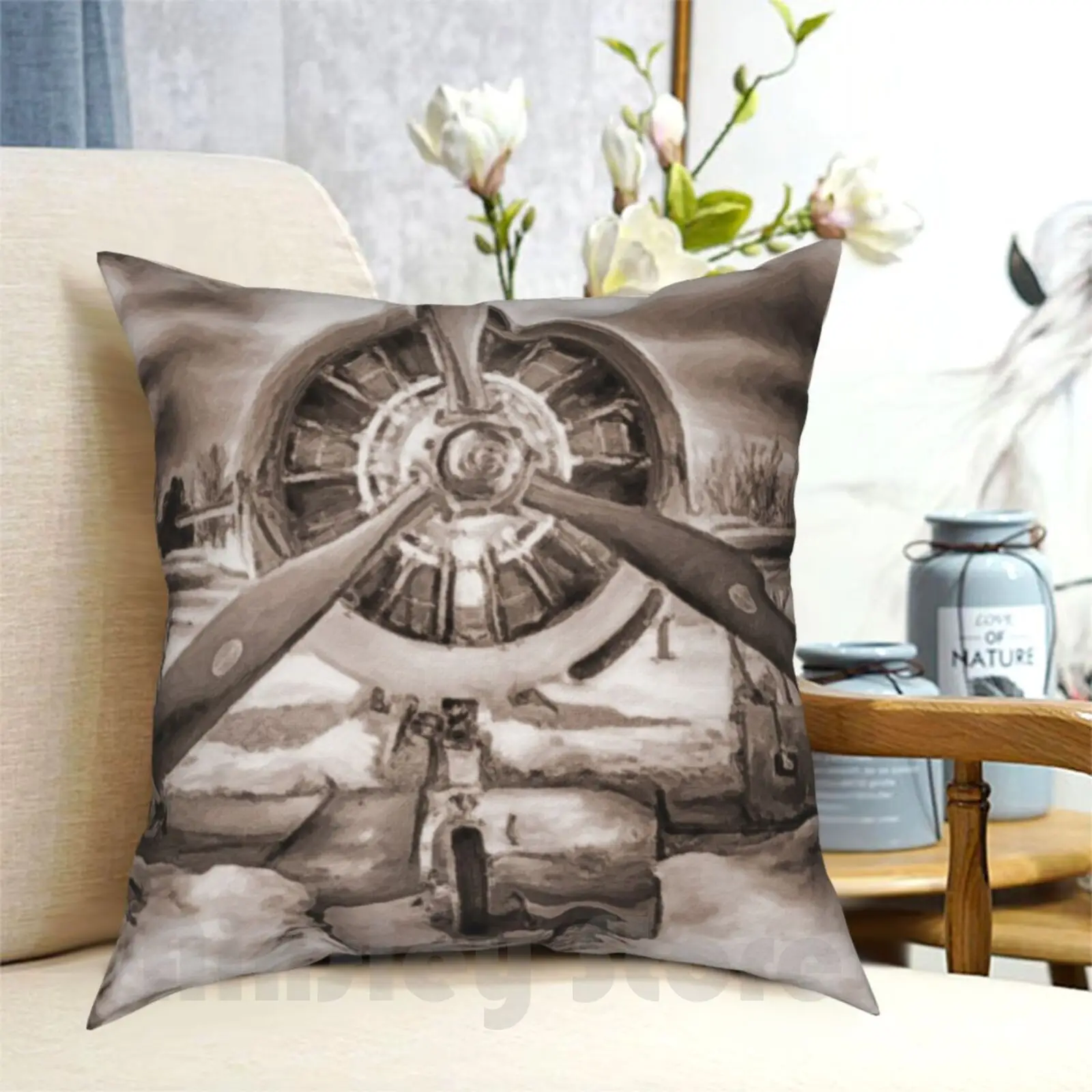 Props By Dam Creative Pillow Case Printed Home Soft DIY Pillow cover Plane Airplane Pilot Captain Navigation Air Force Air