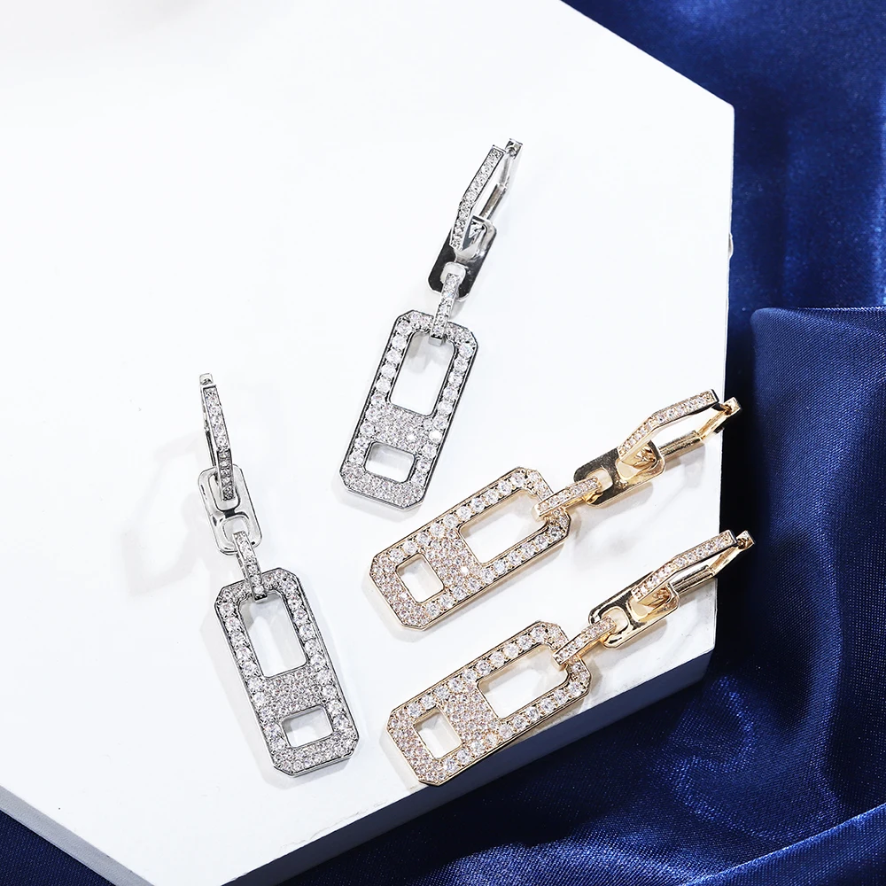 New Fashion Design Geometric Line Earrings for Women Fashion Frontier Jewelry All-match Golden Accessories Bridal Banquet Gift