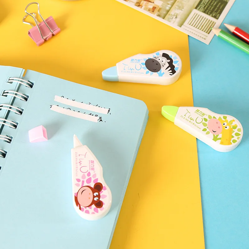 Ellen Brook 1 PCS Cute Kawaii Cartoom Animals Correction Tape Stationery Office School Supplies 8 m