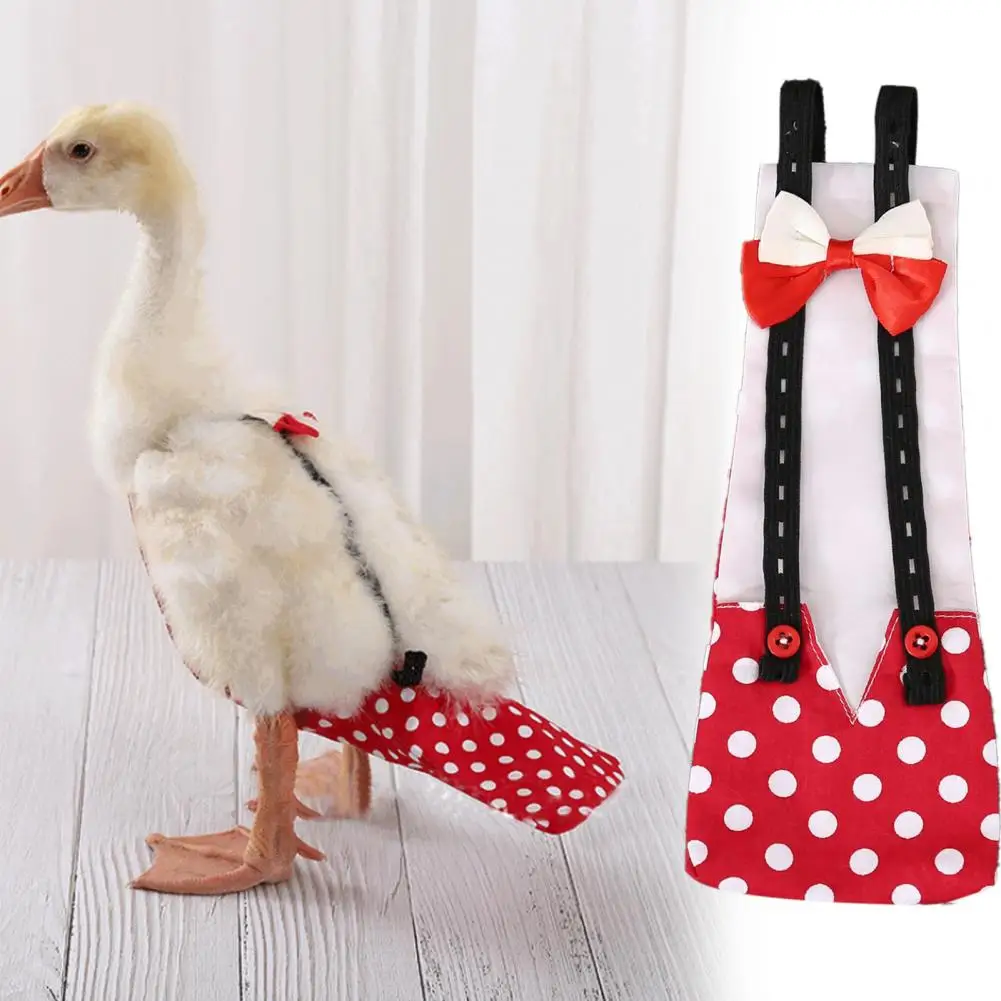 50% Dropshipping!!Goose Diaper Lovely Adjustable Linkhole Fabric Bow Knot Goose Duck Diaper for Poultry