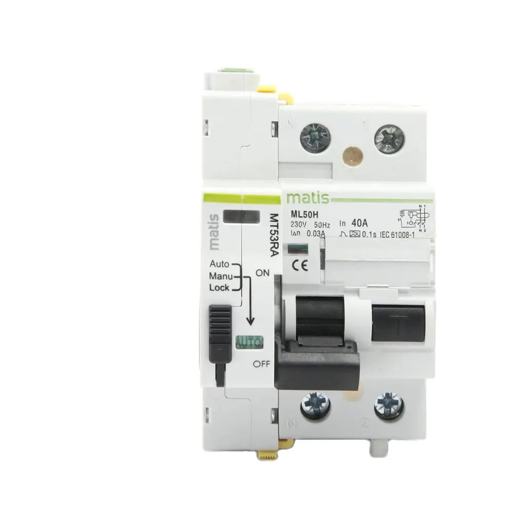 Matismart MT53Rix 2P RCCB RCD Recloser 40A 63A Type A 30mA 100mA 300mA with Dry Contact Control