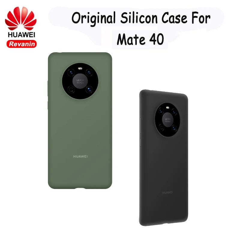 

Original HUAWEI Mate 40 Silicon Case Soft Back Cover with Fiber inside Capa Shell for Mate40