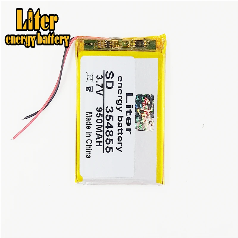 Tablette Lithium polymère 354855 3.7V 950mah, batterie avec panneau de Protection pour MP4 MP5 GSP produit numérique