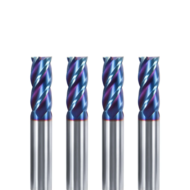 Fraise en bout en acier au tungstène HRC 65, fraise en bout plate à 4 cannelures, outil de traitement de tournage CNC, diamètre 50-100mm, routeur de face