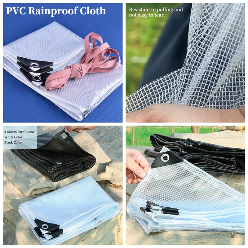 

PVC Tarpaulin Rainproof Cloth Balcony Windows Awning Tarp Garden Greenhouse Plants Keep Warm Waterproof Cloth Dog House Cover