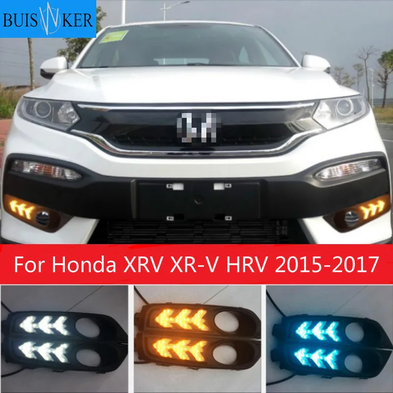 

1Pair LED Daytime Running Light DRL Day Light Front Bumper Fog Light Driving Fog Lamp For Honda XRV XR-V HRV 2015-2017