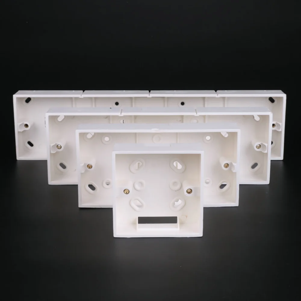 Installation Box Light Wall Switch Socket Base Model L86 L173 L258 L344 Surface Mount Junction Bottom Boxes Dark White Cassette