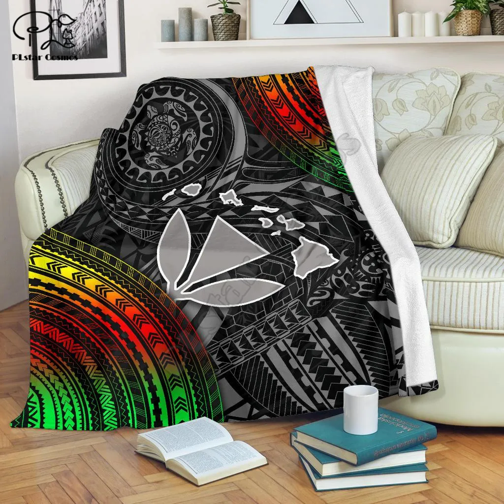 Hawaii Premium Blanket - Kanaka Maoli Map 3D printed Sherpa Blanket on Bed Home Textiles Dreamlike HOME ACCESSORIES