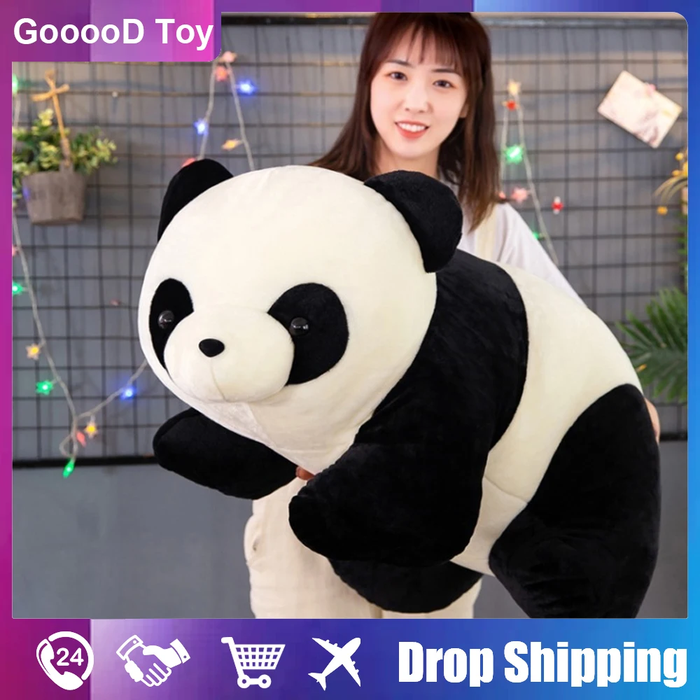 

60Cm Large Stuffed Toys Panda Pillow Hugs Plush Soft Toy Decorative Decor Home Kawaii Plushes Chair Cushion Gift To Girlfriend