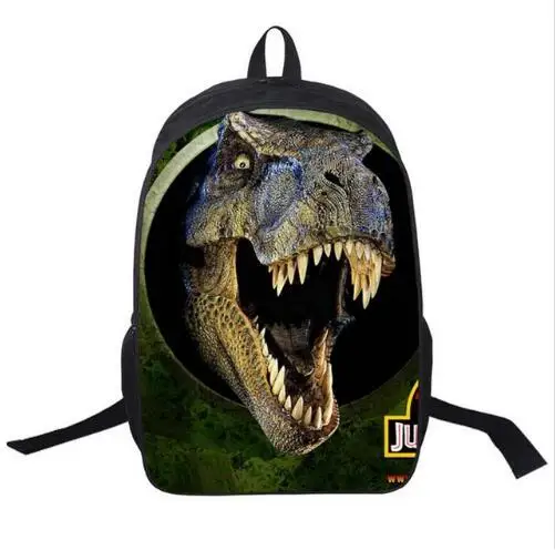 Mochilas con Estampado de dinosaurios para niños, mochilas escolares con temática de Parque Jurásico de dibujos animados