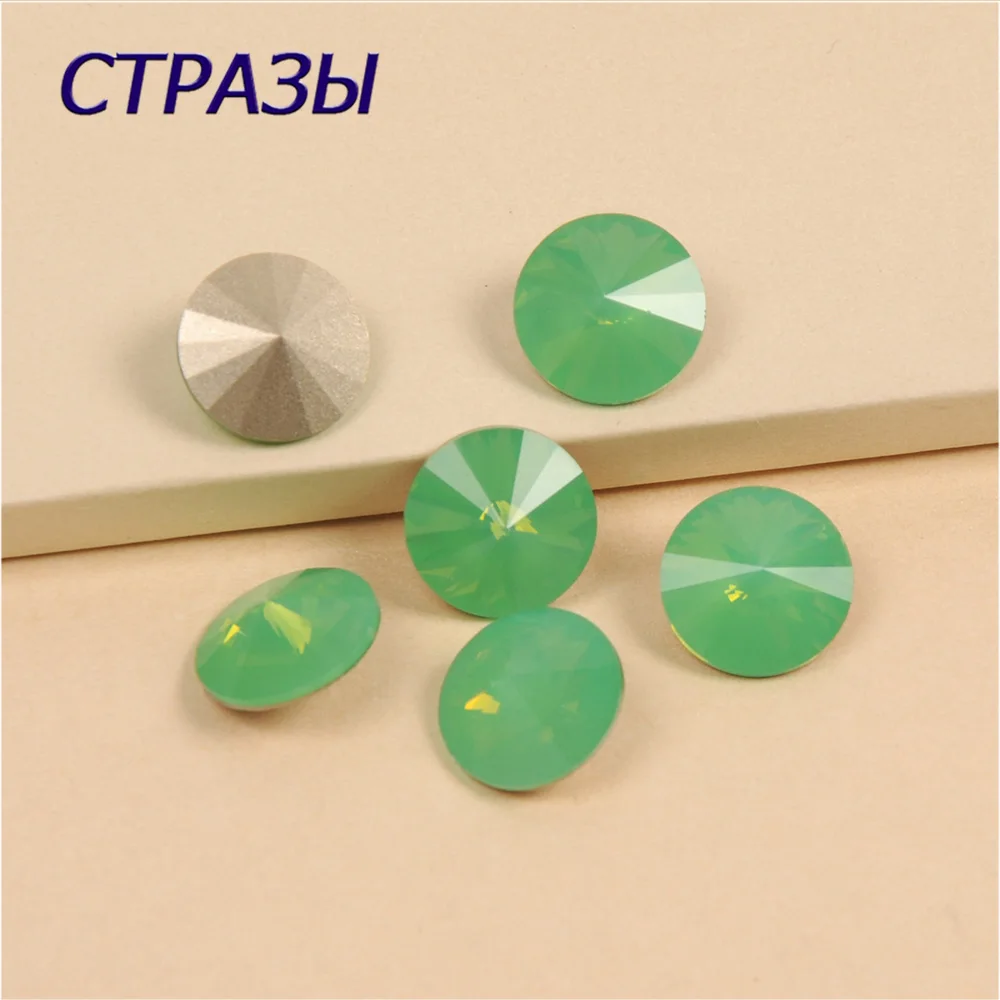 Pacific Opal Crystal Stone Glass rivoli glue rhinestones for clothes stones decoration garment applique accessories strass craft