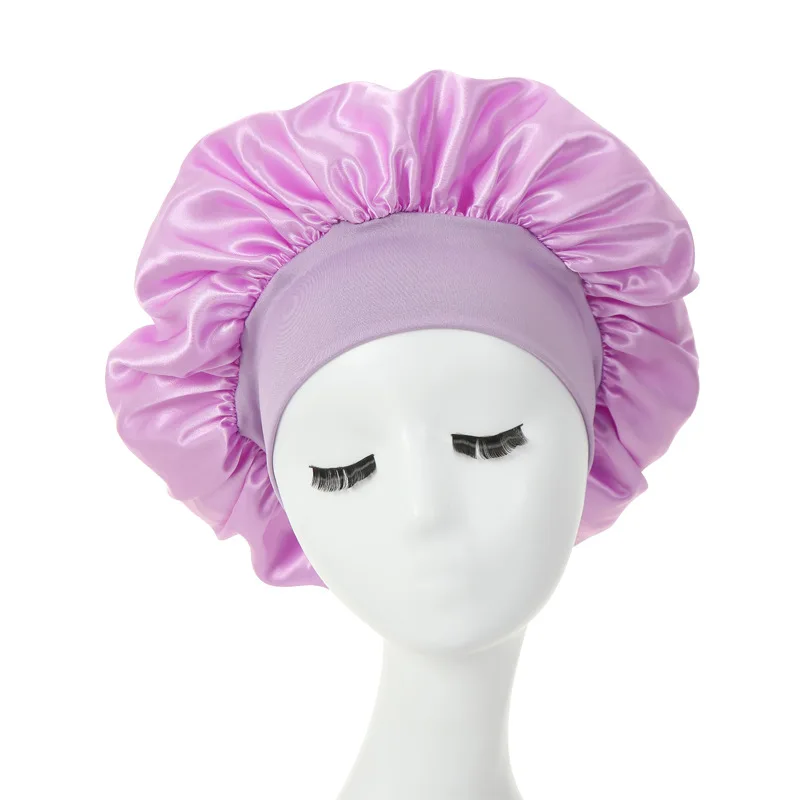 Damen-Satin-Mütze, Spandex, breit, dehnbar, Band-Mütze, Satin, Cheveux Nuit, Seide, Schlaf-Nachtmütze, Mütze für Damen – Detail 14