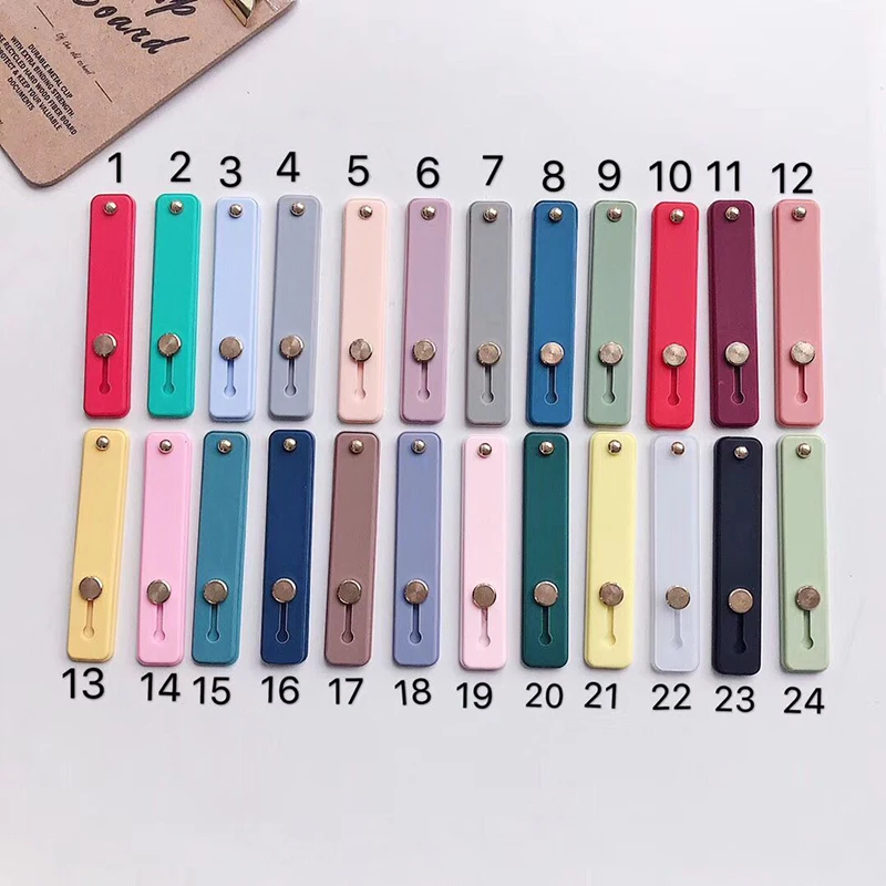 Candy Color Finger Ring Holder Silicon Phone Hand Band Holder For iPhone Wristband Strap Push Pull Grip Stand Bracket Wholesale