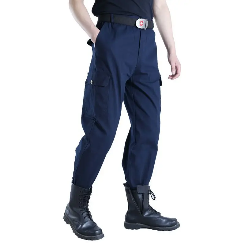 2020 Anti-Scalding Work Pants Male Labor Insurance Wear-Resistant Loose Welder Overalls Summer Construction Site Factory Clothes