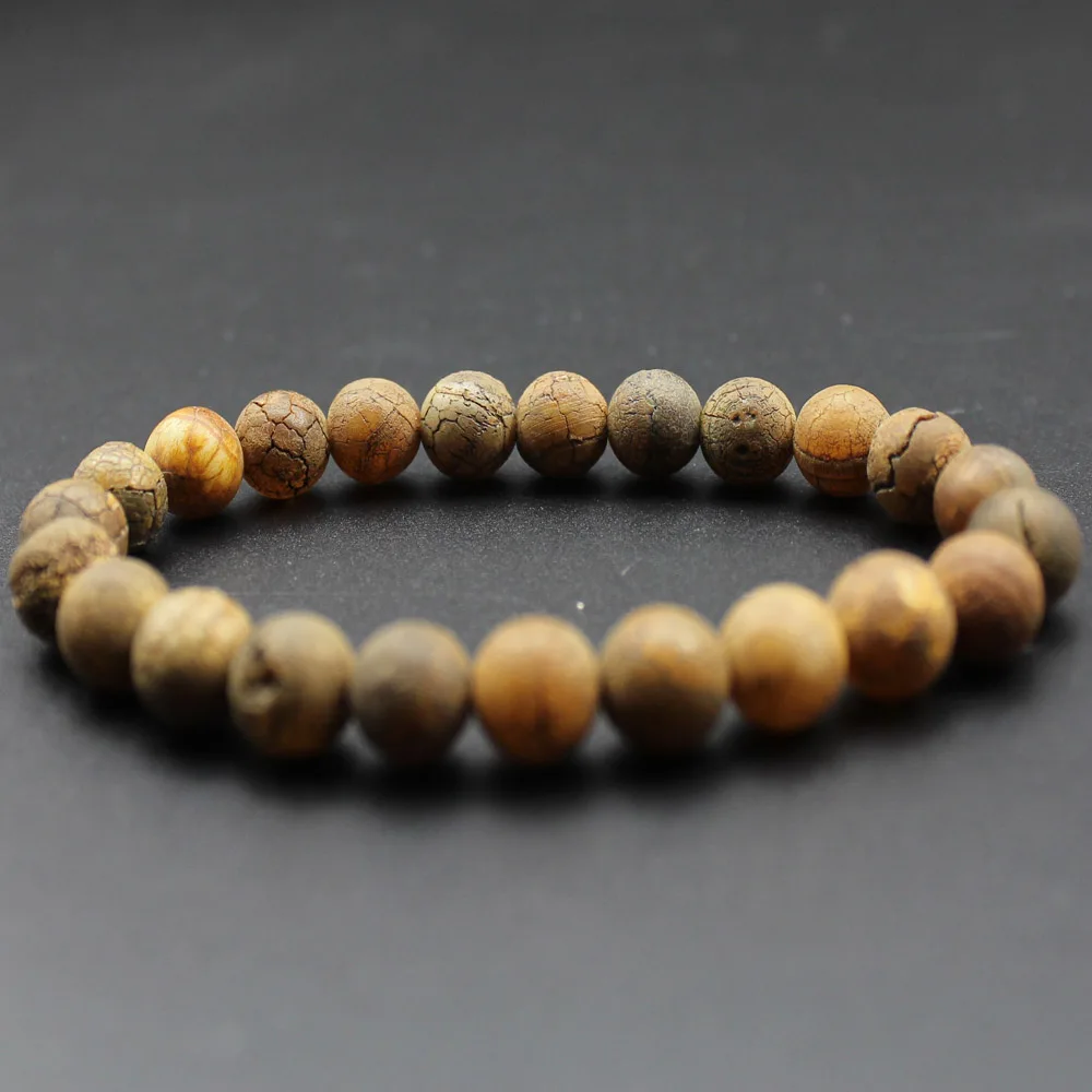 Chakra 8mm Natural Stone Beaded Bracelet Men Women Jewelry Lava Rock Colored Quartz Black Matte Healing Beads Stretch Charm Yoga