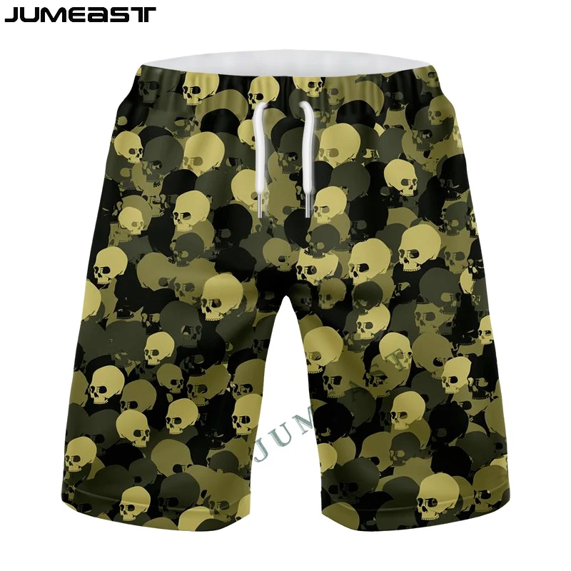 Jumeast Men Women Boy Girl 3D Hunting Skull Camouflage Children Board Shorts Kids Summer Trunks Beach Casual Sweatpants Pants