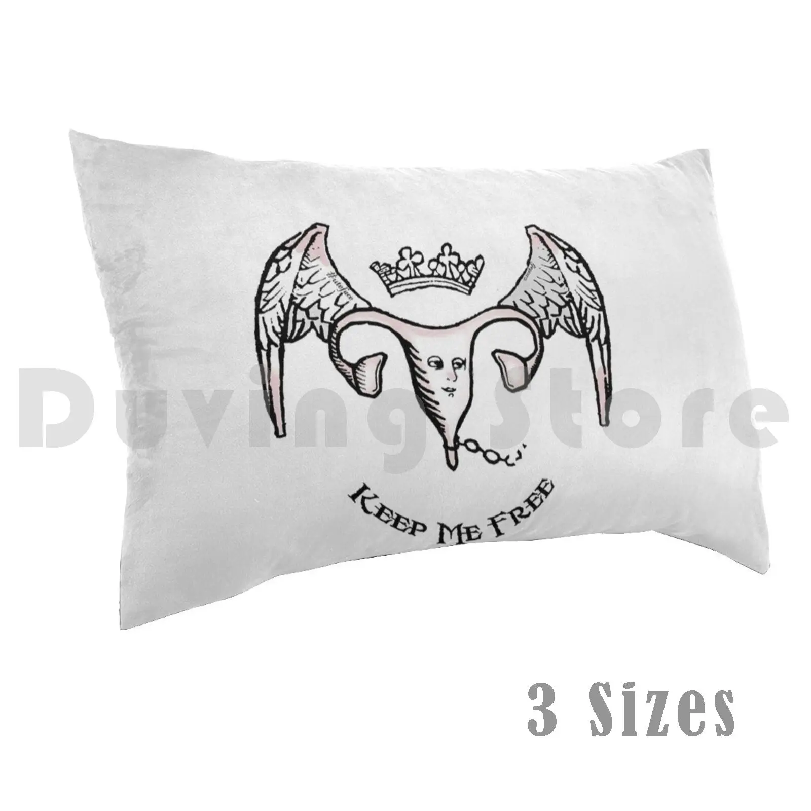 Keep Me Free-#uteface Pillow Case Printed 35x50 Womens Rights Feminism Uterus Abortion Rights Pro Choice