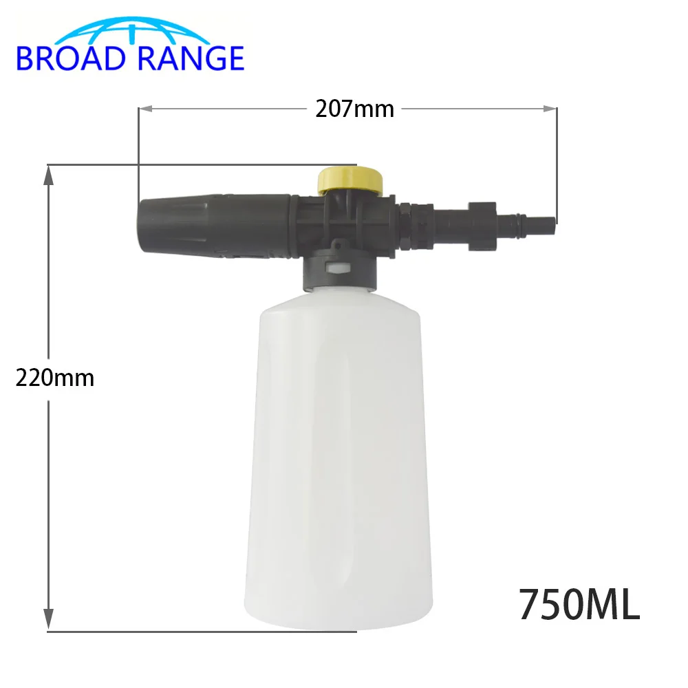 750ML Snow Foam Lance For AR Bosche AQT Makita Black Deck Pressure Washers Soap Foam Generator With Adjustable Sprayer Nozzle