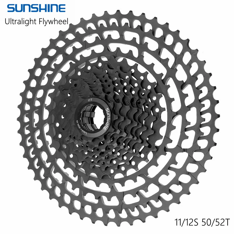 

SUNSHINE Bicycle Ultralight Cassette 11S 12 Speed MTB Bike Freewheel 12S 11-50/52T Flywheel 12S Mountain Bike Sprocket for HG