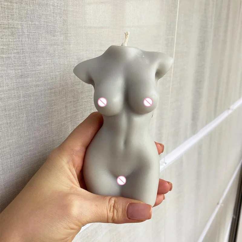 Curvy Body Candle Mold Busty Female Naked Torso Mold Big Size Aesthetics Body Handmade Soap Candle Silicone Mold Supply