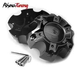 1pc OD 141mm/5.55in ID 100mm/3.94in Car Wheel Rims Cap  Auto Hub Cove Modification Styling Accessories Grey Black