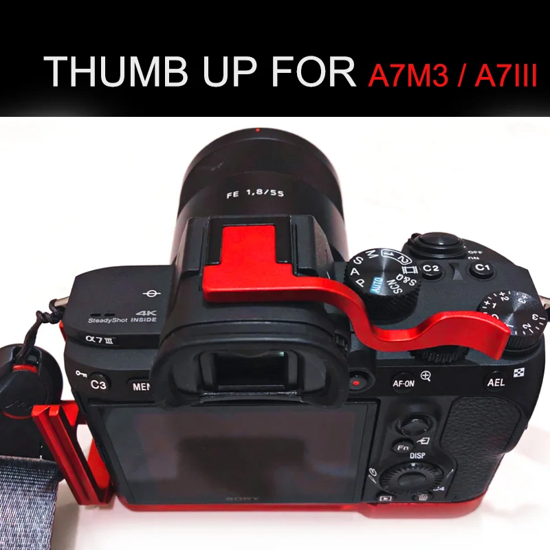 

Red Thumb Rest Thumb Grip Hot Shoe Cover For Sony a9 A7m3 A7RIII ILCE-7RM3 A7R MKIII Hot Shoe Cover