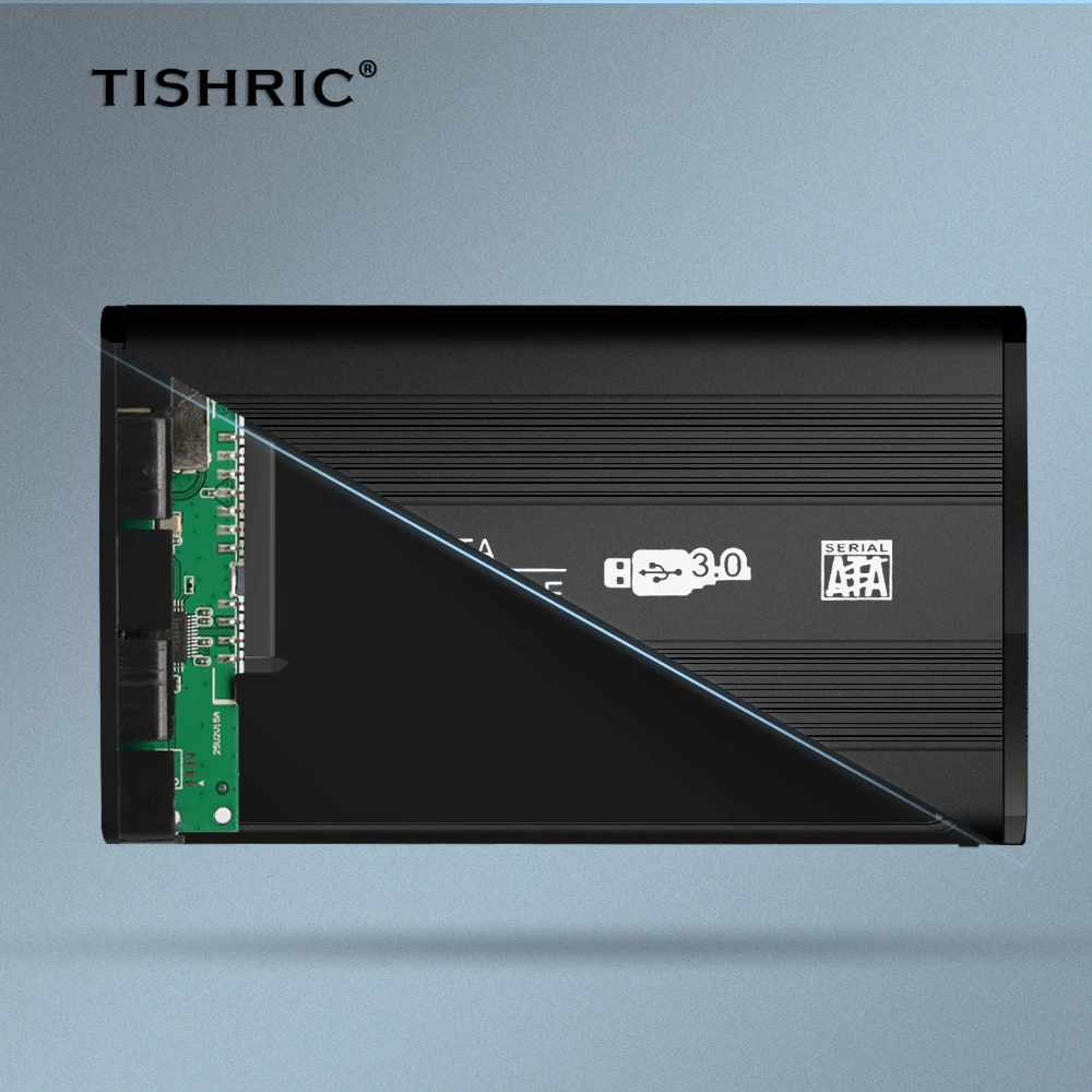 TISHRIC 2.5 بوصة HDD صندوق القرص الصلب قالب أقراص صلبة Sata إلى Usb صندوق القرص الصلب دعم المكونات الساخنة لنظام التشغيل Windows Mac