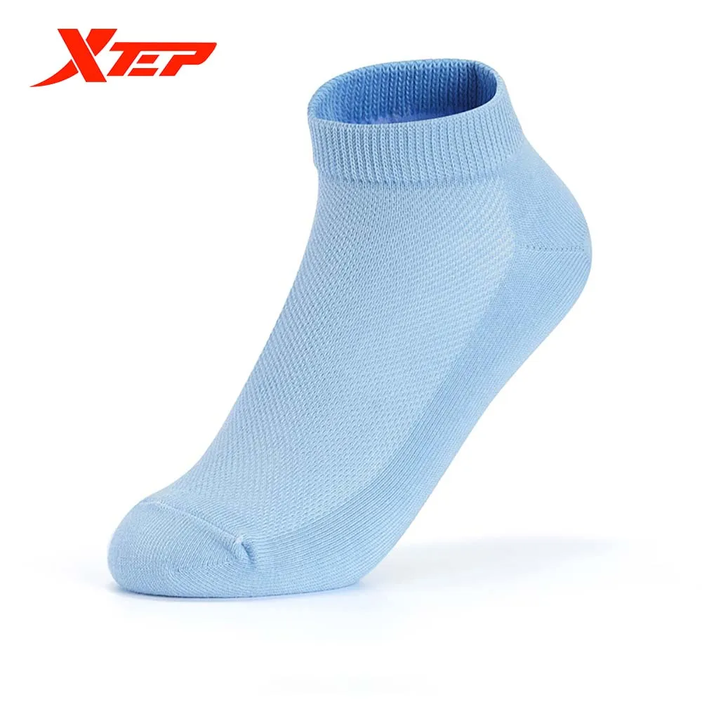 Xtep 5 Pairs/Pack Breathable Short Sports Socks Thin Women Casual Comfortable Boat Socks Running Socks 878138540040