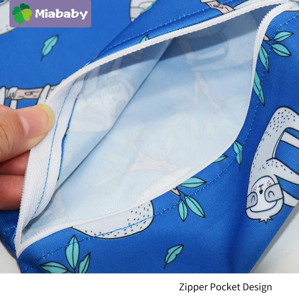 Printed Pocket Wet Bag Waterproof Reusable Nappy Bags PUL Travel Baby Nappy Mini Size Wet Dry Bags Wetbags 25x18cm Wholesale